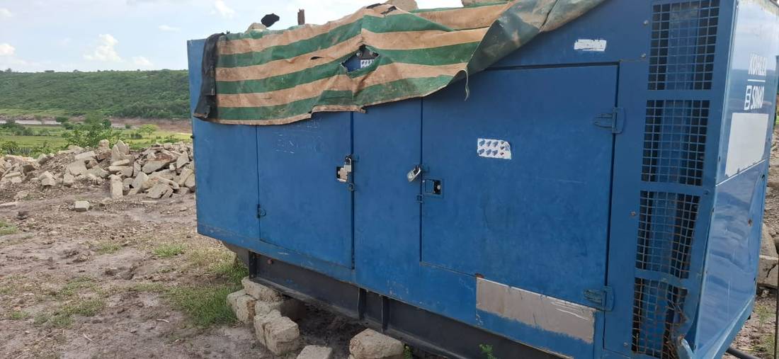 Diesel generator powering the quarry equipment